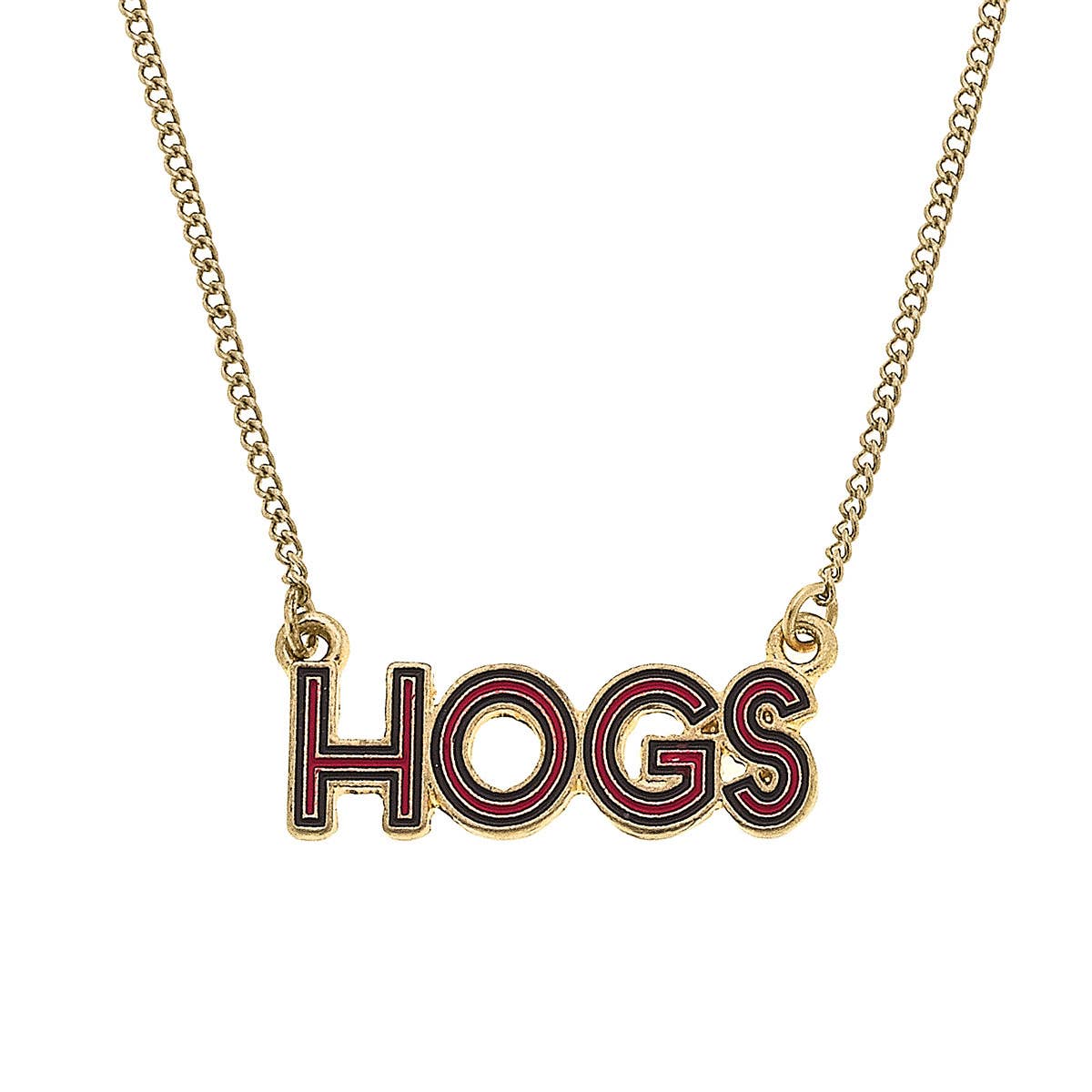 Arkansas Razorbacks Outline Enamel Necklace