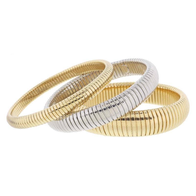 Thin Gold, Medium Silver, Gold Bangles Bracelet