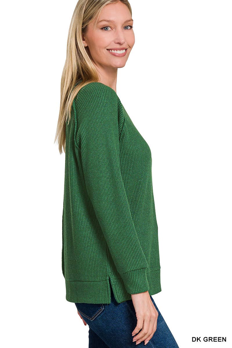 Game Day Long Sleeve Green Sweater