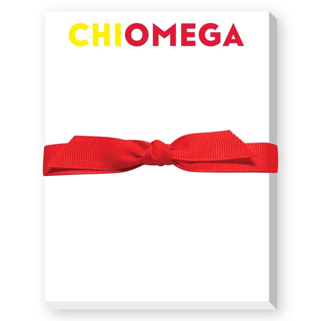 Sorority Greek Bright Mini Notepad: CHI OMEGA