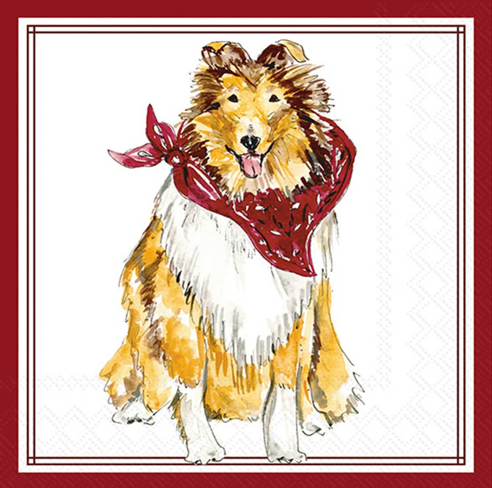 Maroon Collie Hometown Pride Napkins