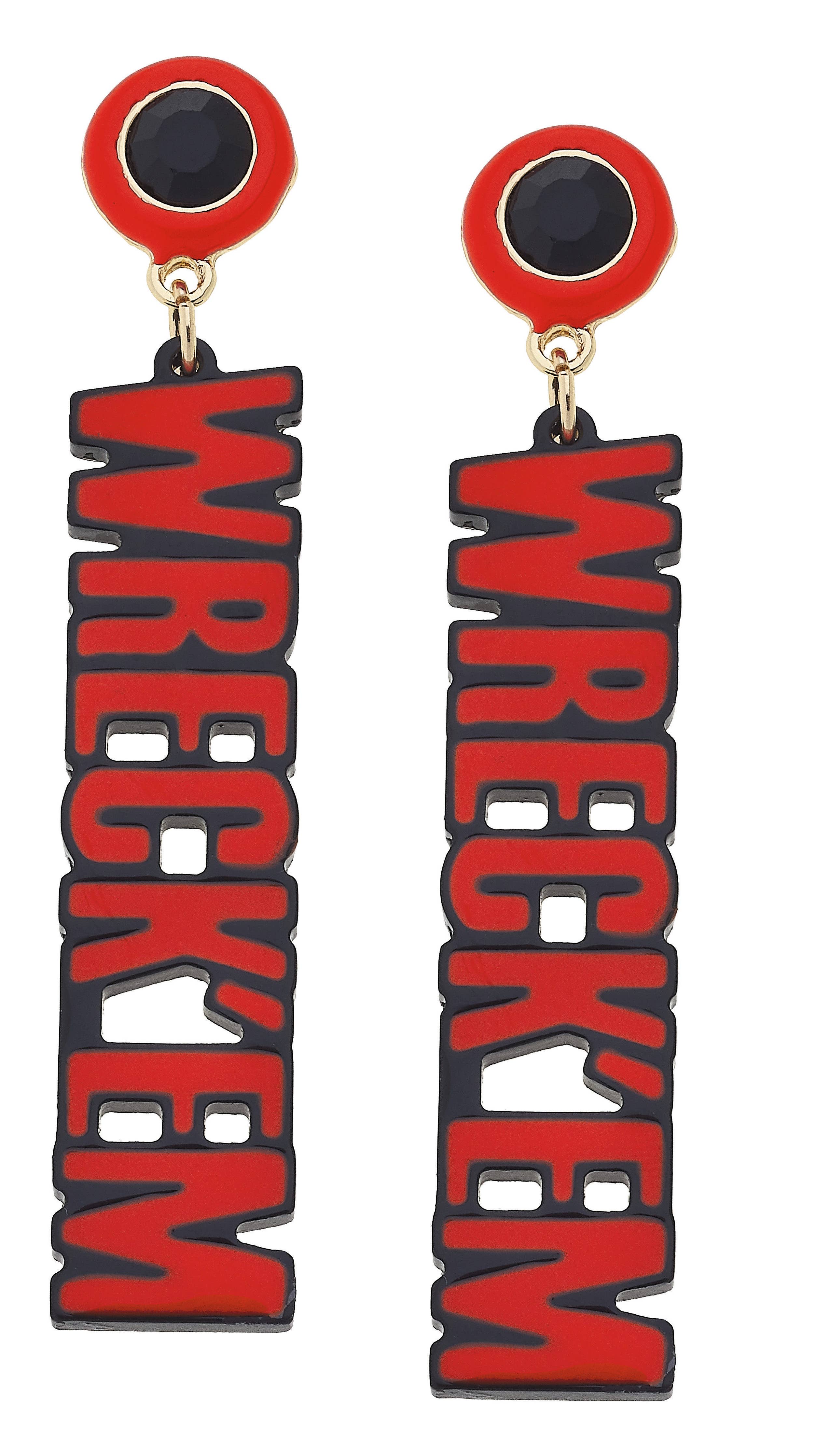 Texas Tech Resin Letter Earrings