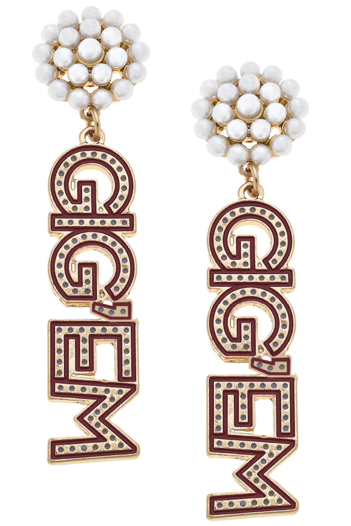 Texas A&M Cluster Earrings