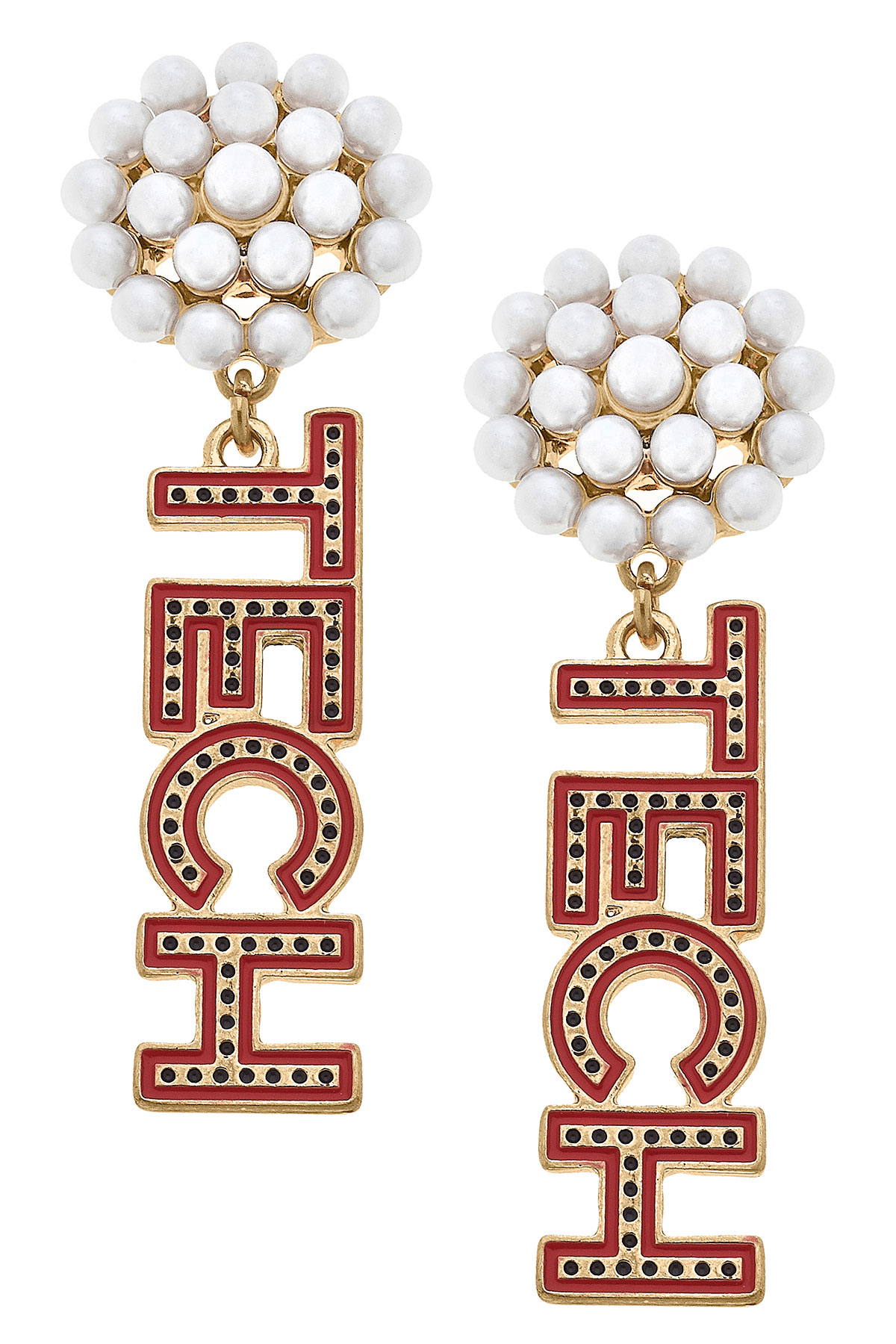 Texas Tech Cluster Earrings