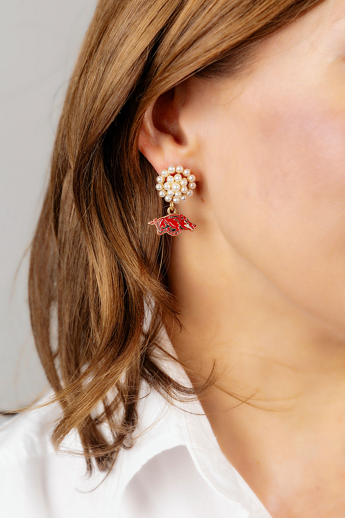 Arkansas Logo Cluster Earrings