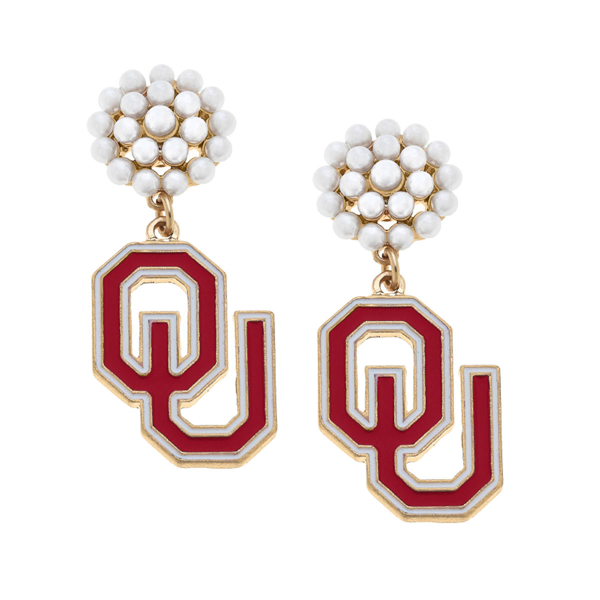 Oklahoma Logo Cluster Earrings