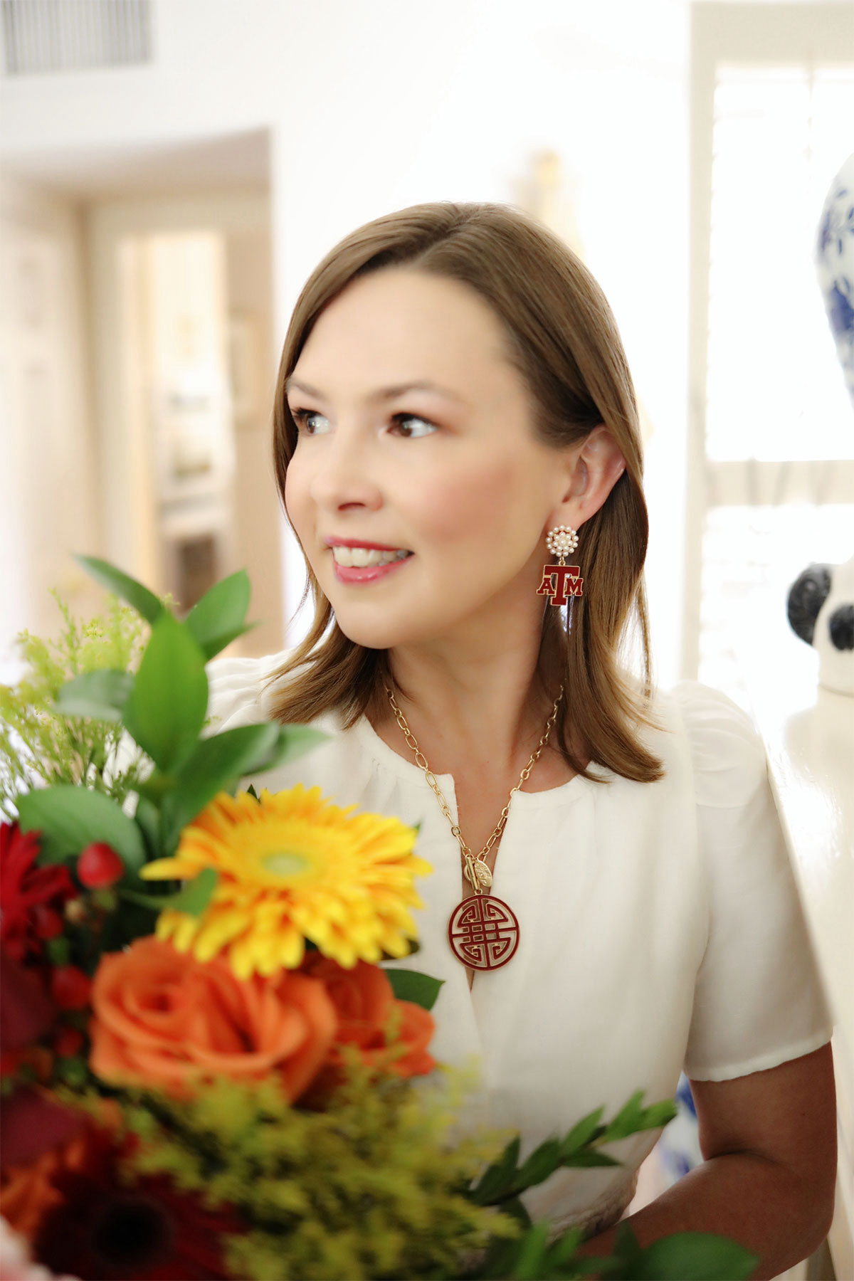 Texas A&M Logo Cluster Earrings