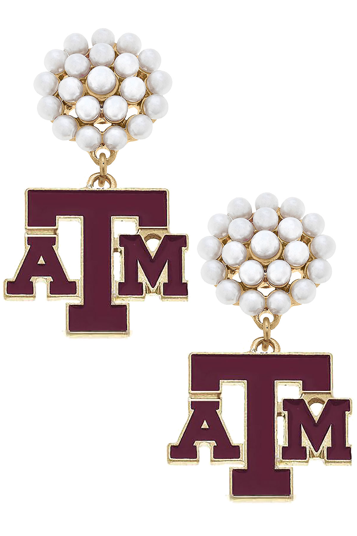 Texas A&M Logo Cluster Earrings