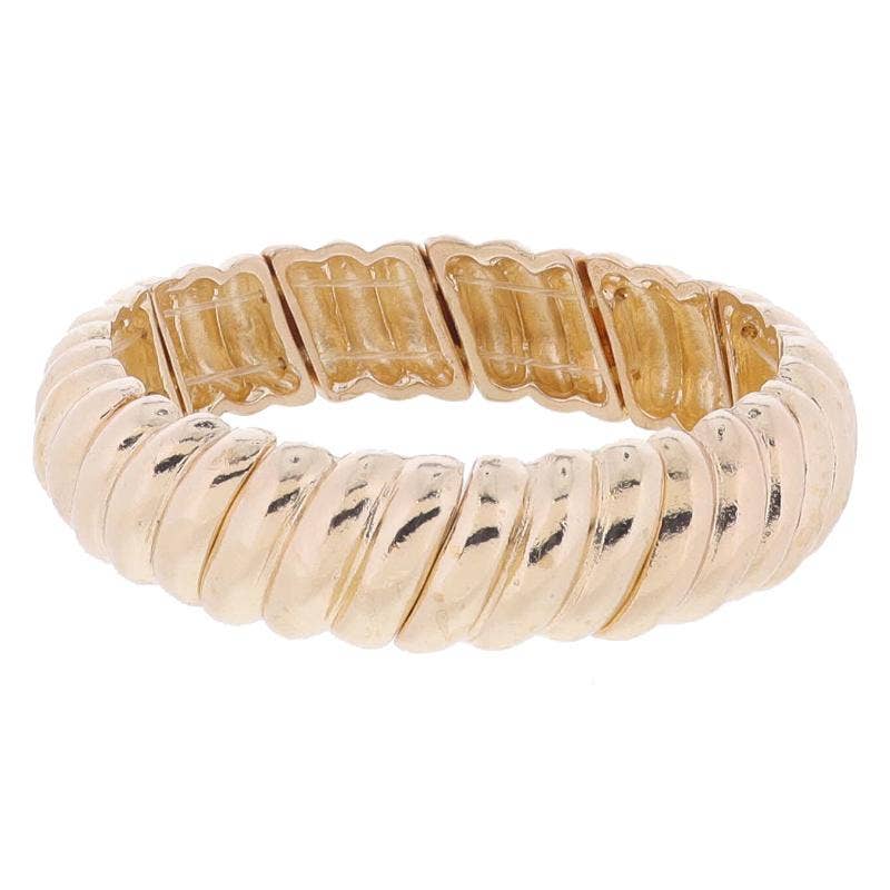 Gold Faux Twist Band Bracelet-FINAL SALE