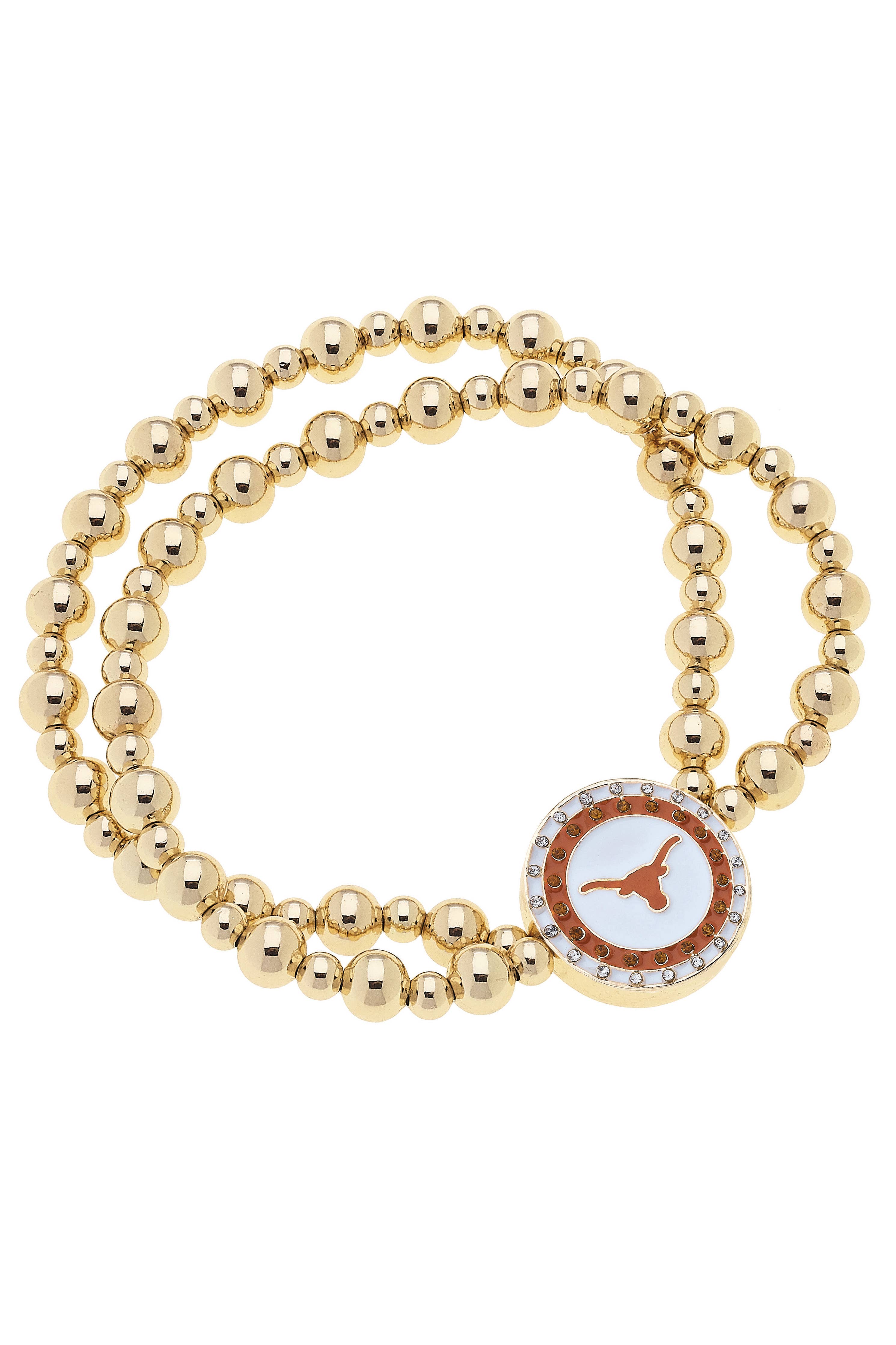Texas 2 Row Pave Disc Bracelet