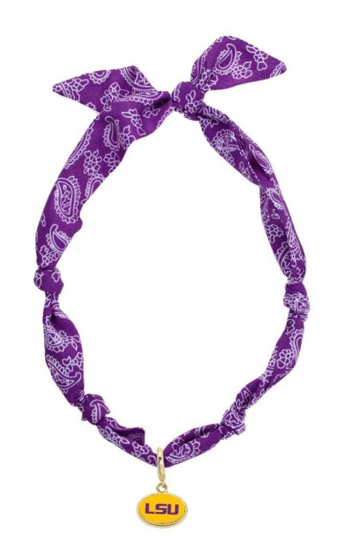 LSU Logo Bandana Scarf Necklace