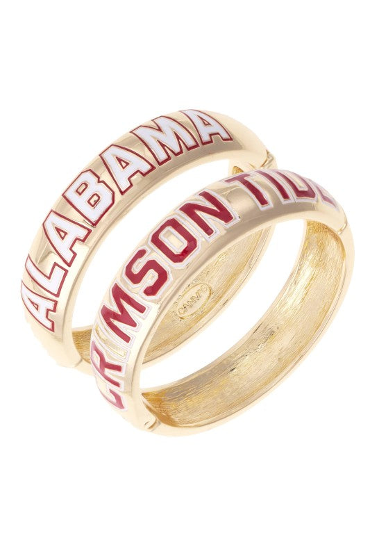 Alabama Polished Metal Hinge Bangle