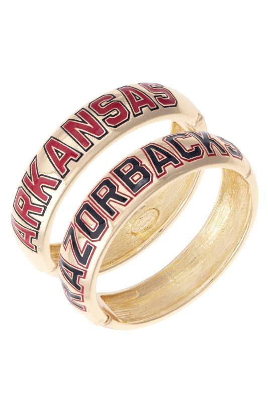 Razorbacks Polished Metal Hinge Bangle