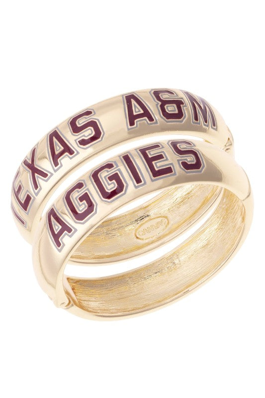 Aggies Polished Metal Hinge Bangle