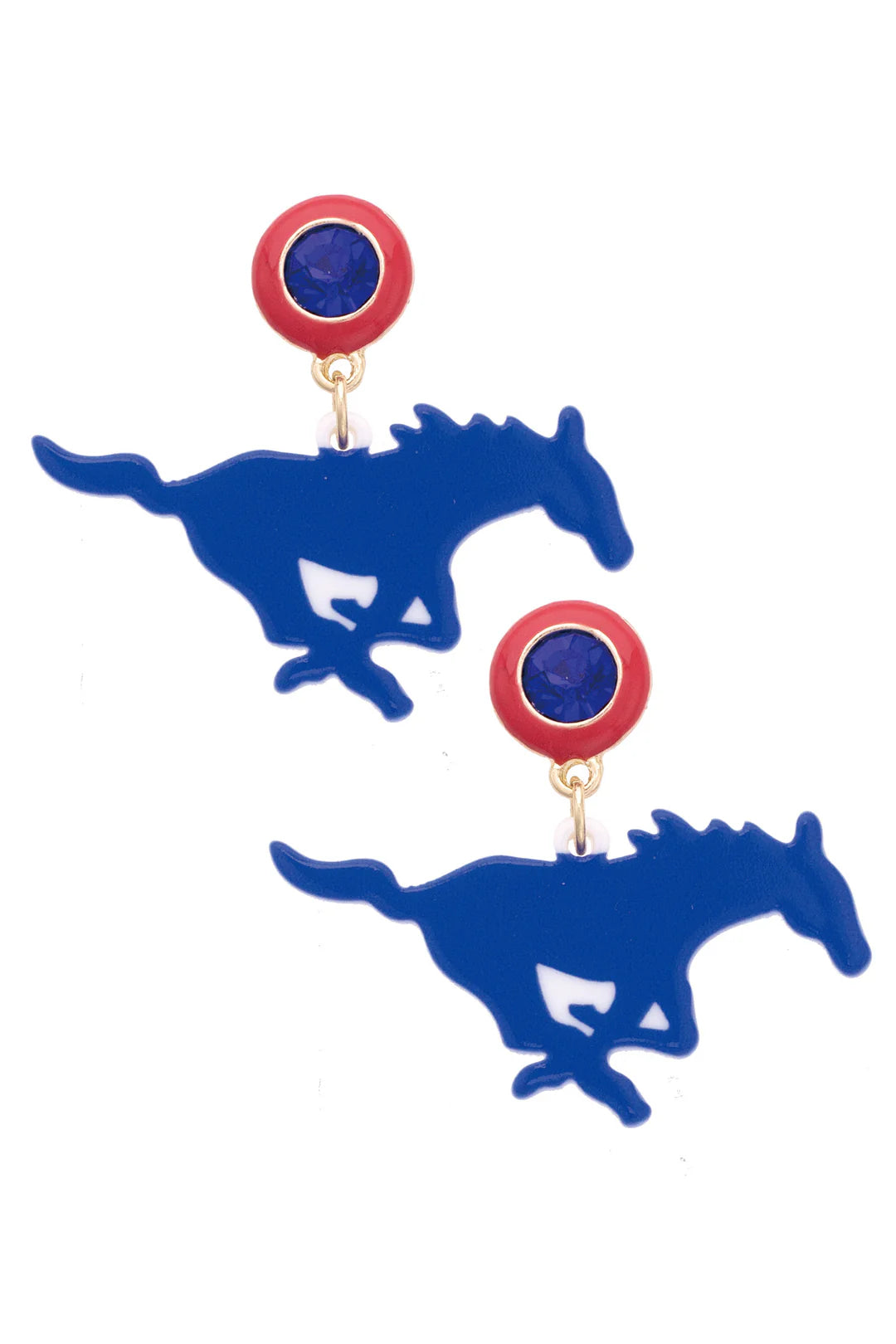 SMU Resin Mascot Earrings