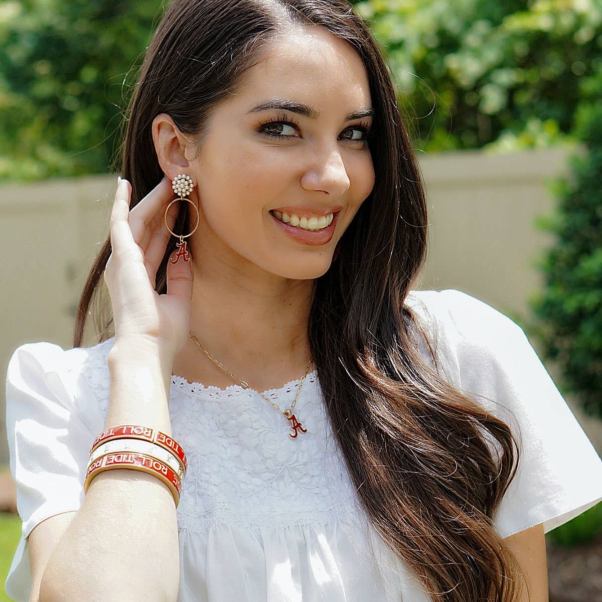 Alabama Logo Hinge Bangle-FINAL SALE