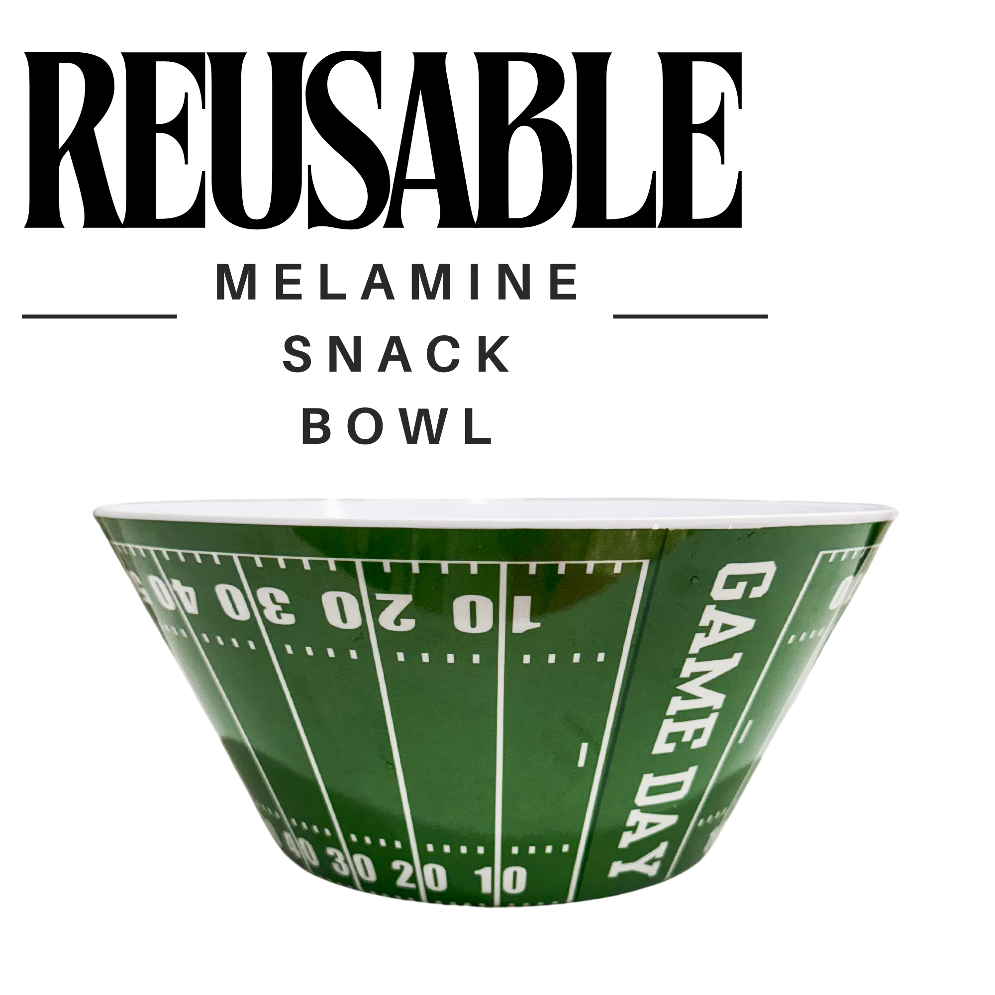 Football Reusable Snack Chip Bowl
