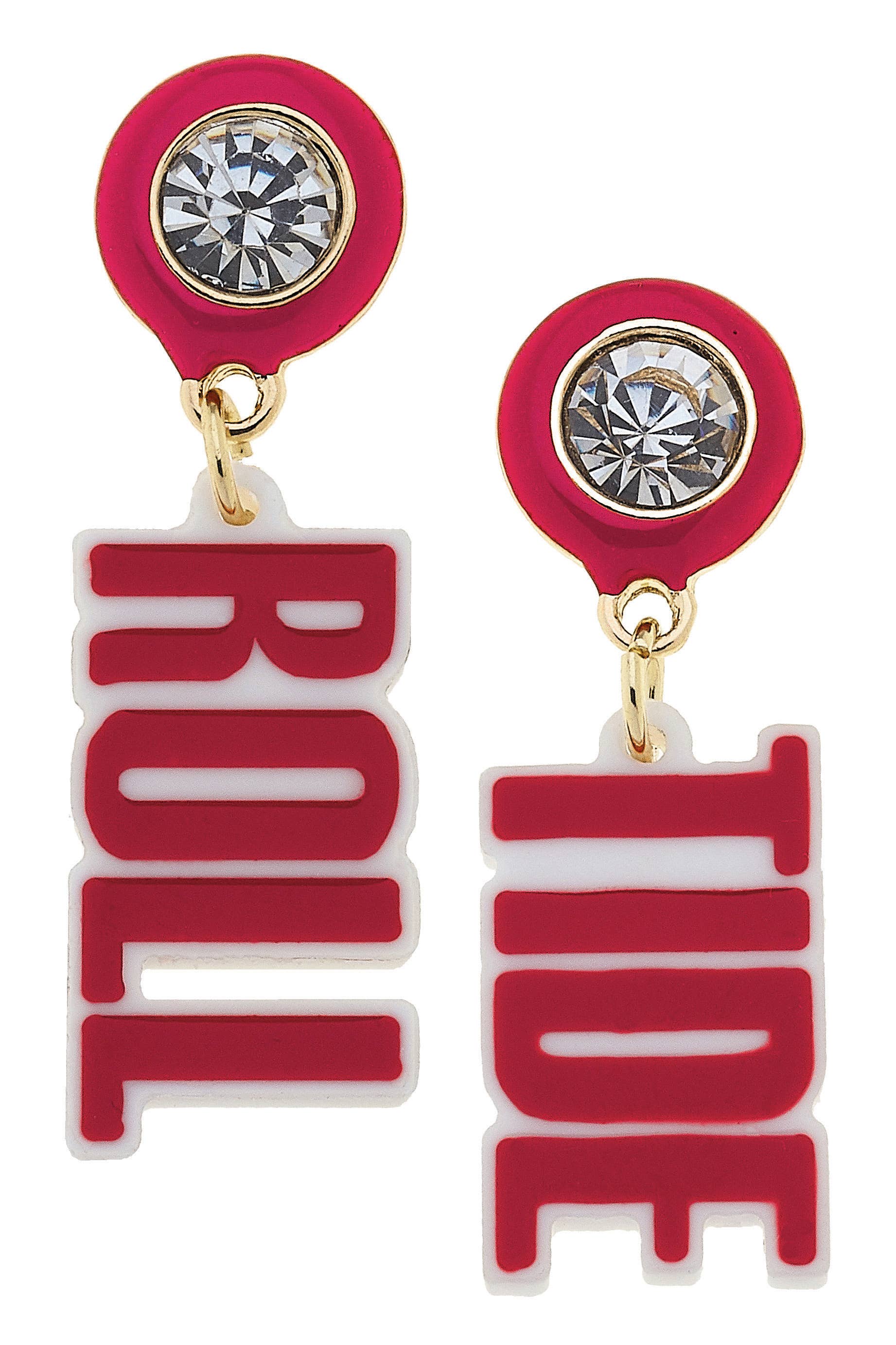 Alabama Resin Letter Earrings