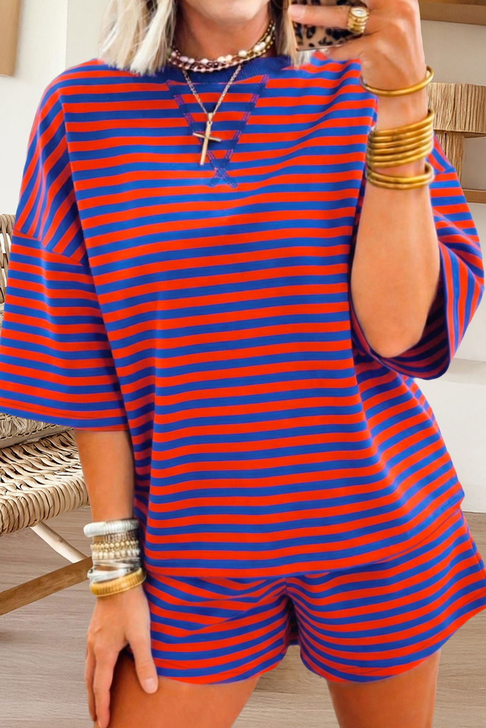 The Sideline Stripe Set | Red