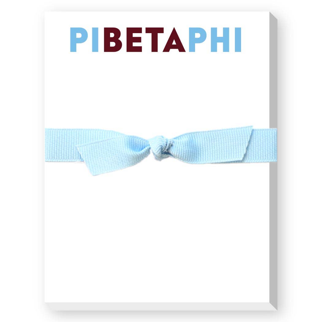 Sorority Greek Bright Mini Notepad: PI BETA PHI