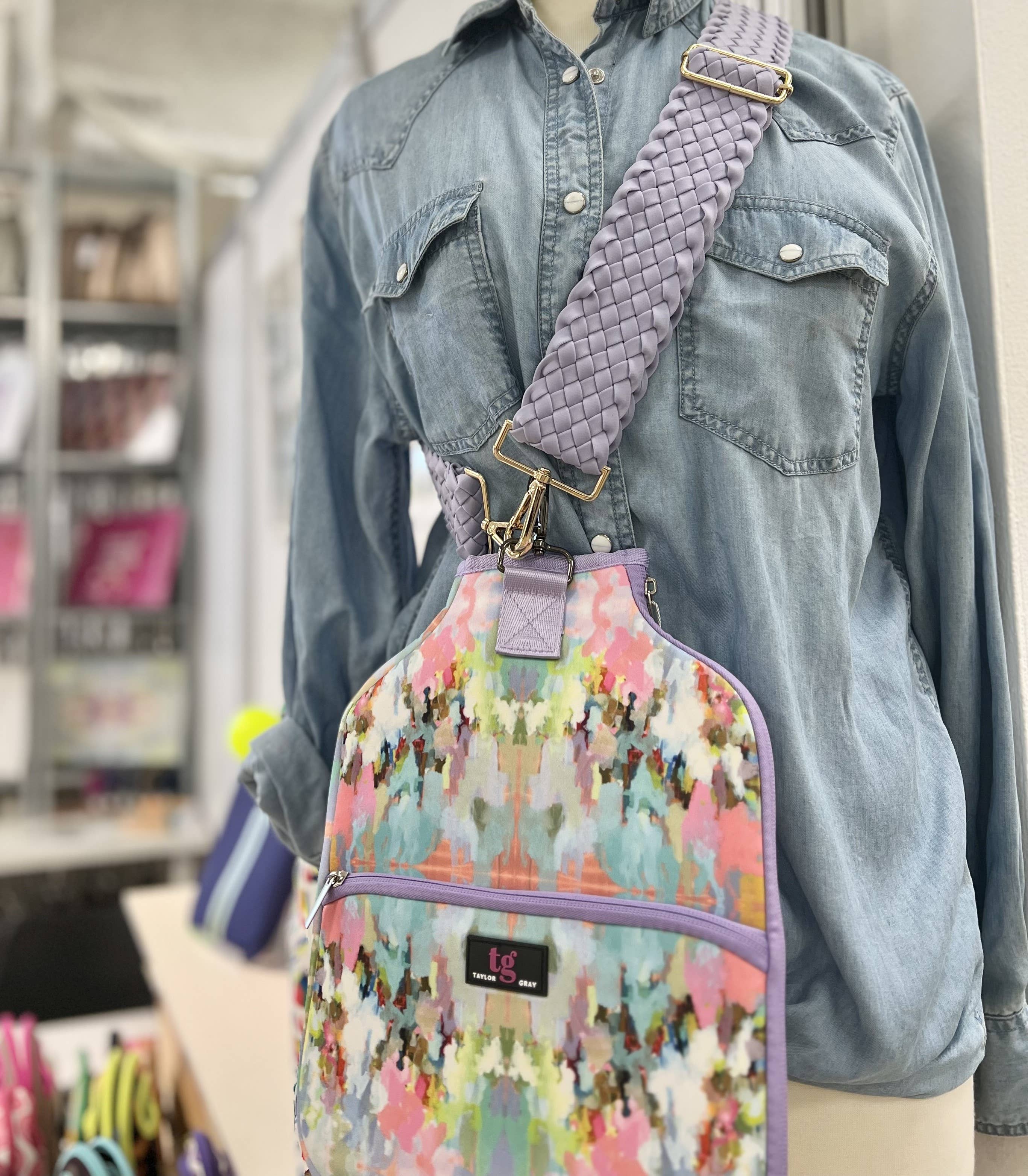 Woven Neoprene Strap TAUPE-FINAL SALE