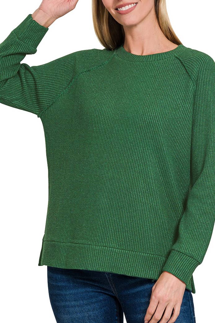 Game Day Long Sleeve Green Sweater