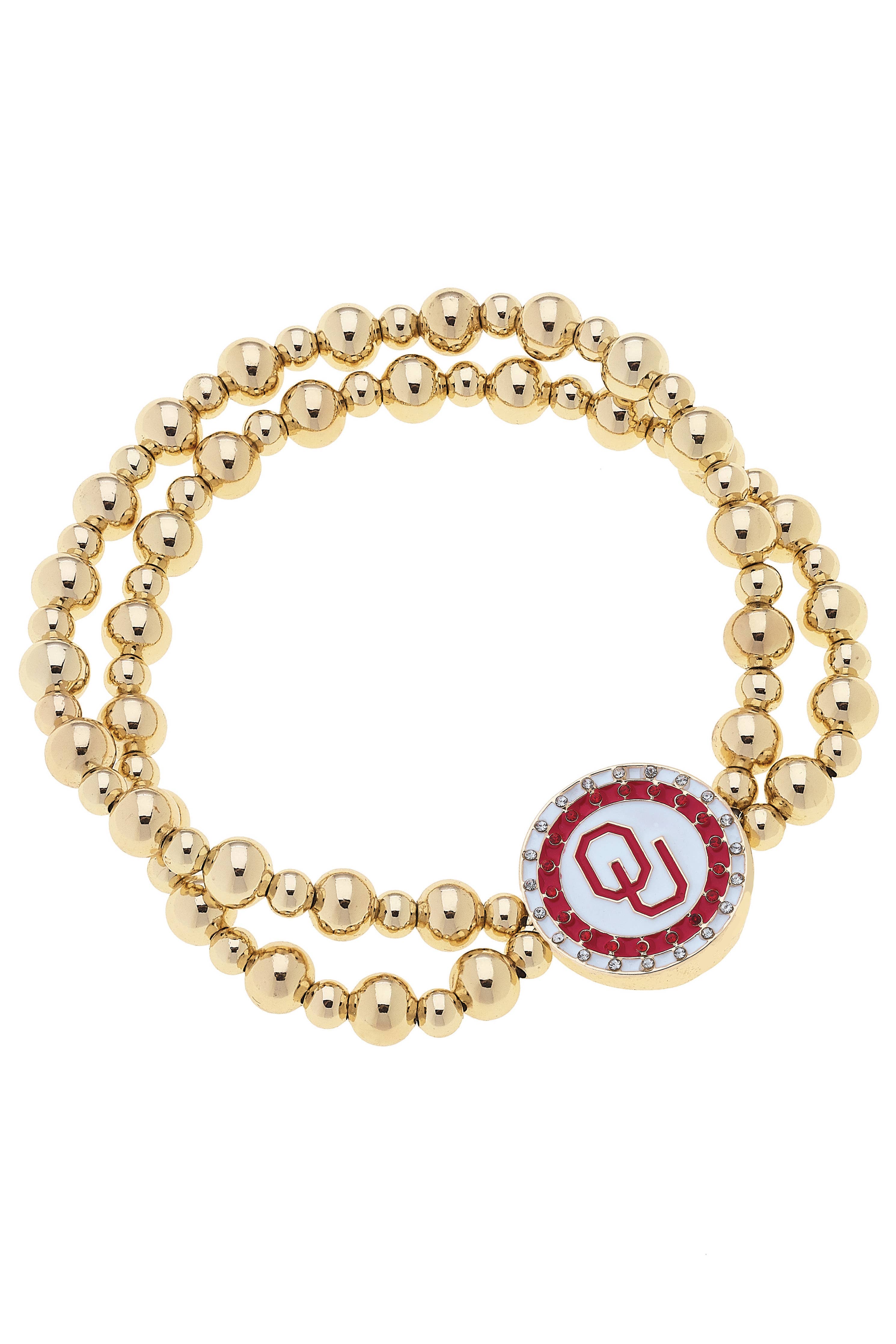 Oklahoma 2 Row Pave Disc Bracelet