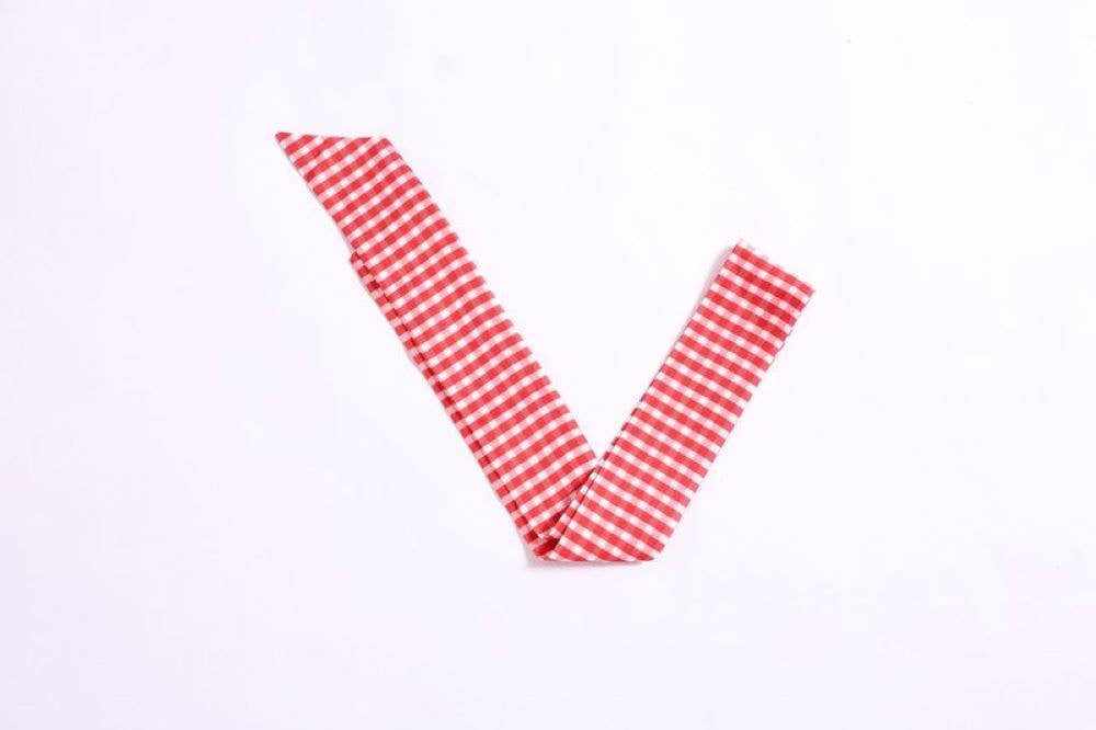 Gingham Maroon Twillie Hair