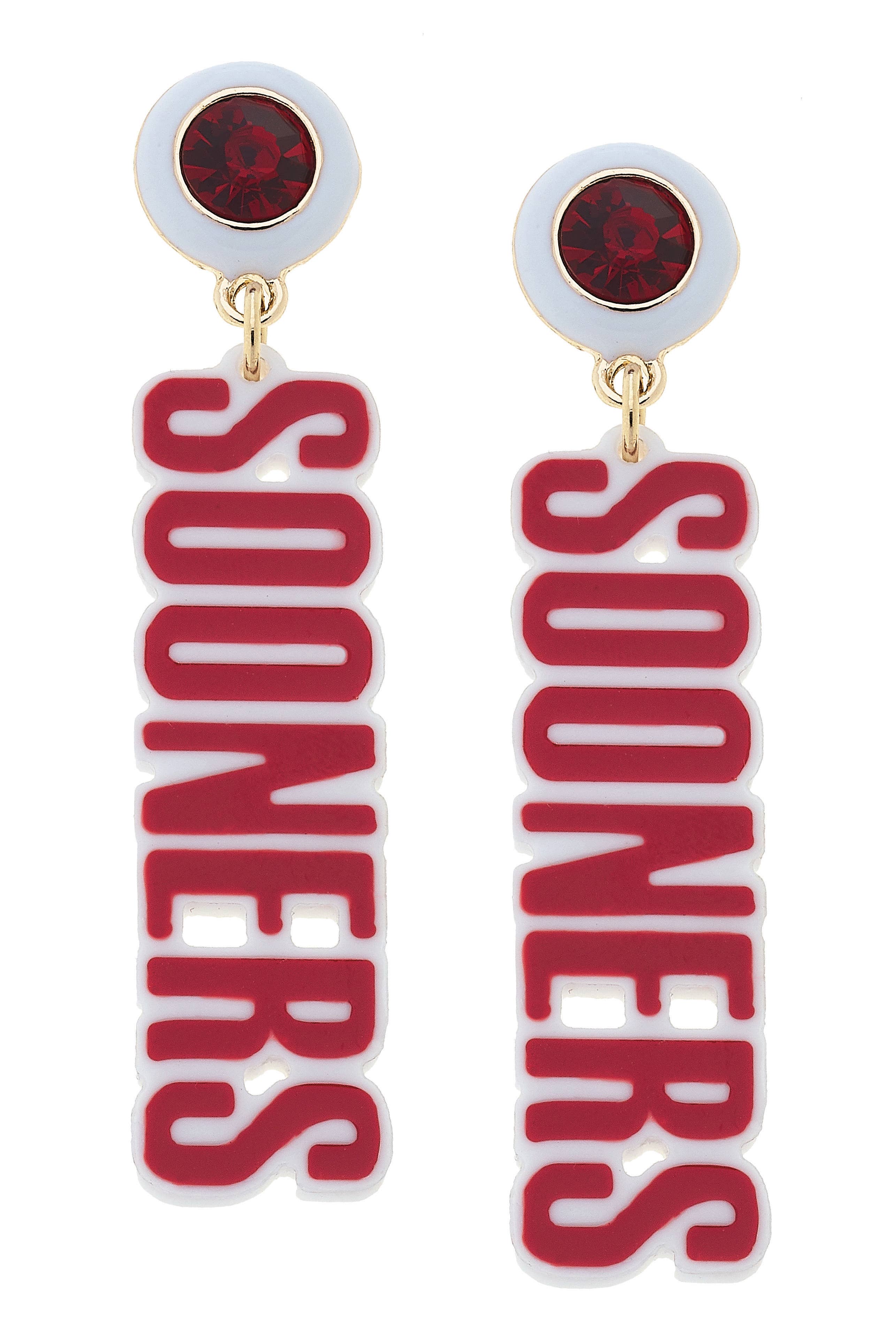 OU Resin Letter Earrings
