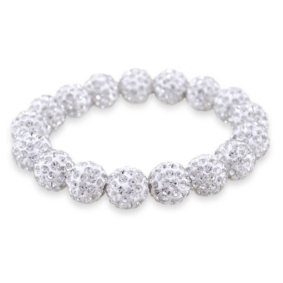 Bling It On White Bracelet