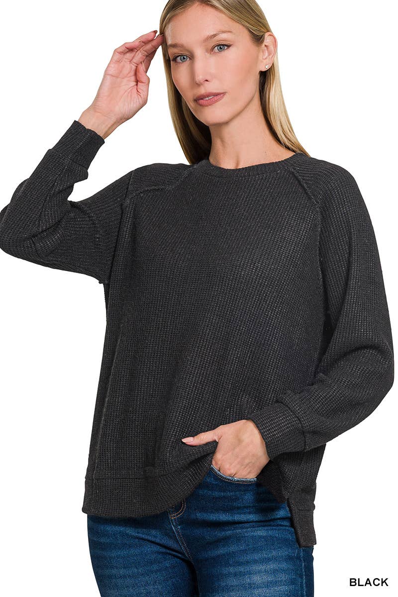 Game Day Long Sleeve Black Sweater
