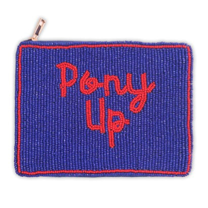SMU Beaded Pouch