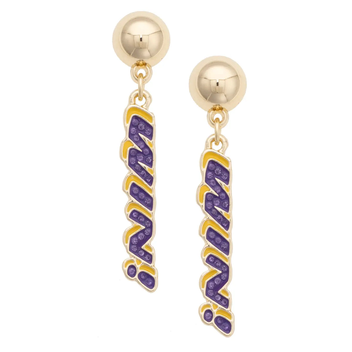 LSU Pave Earrings