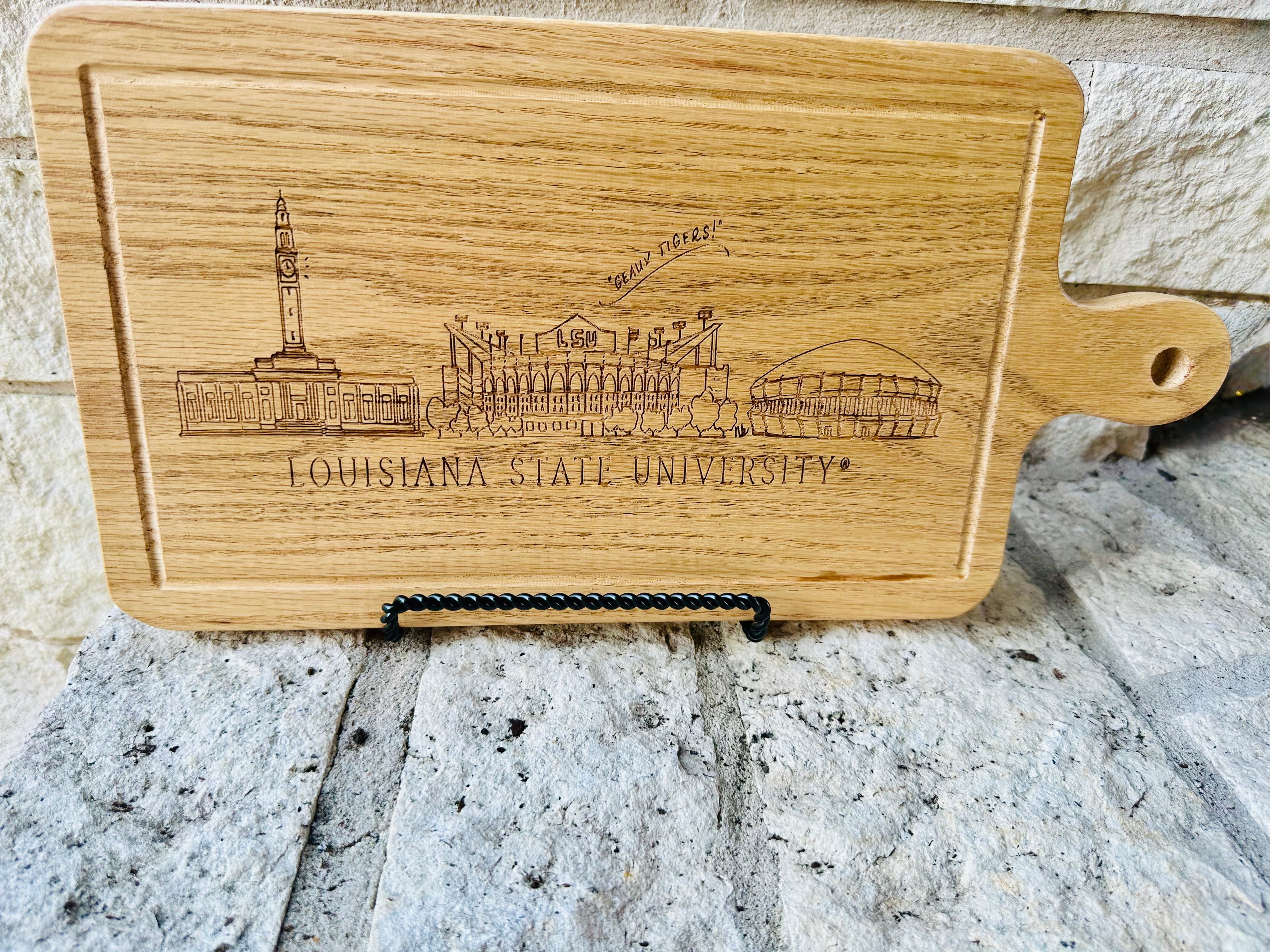 LSU Skyline Charcuterie Board