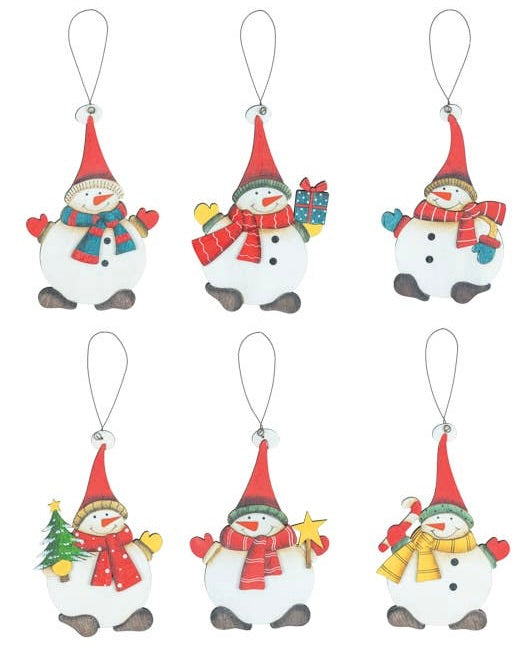 Red Hat Snowman Ornaments