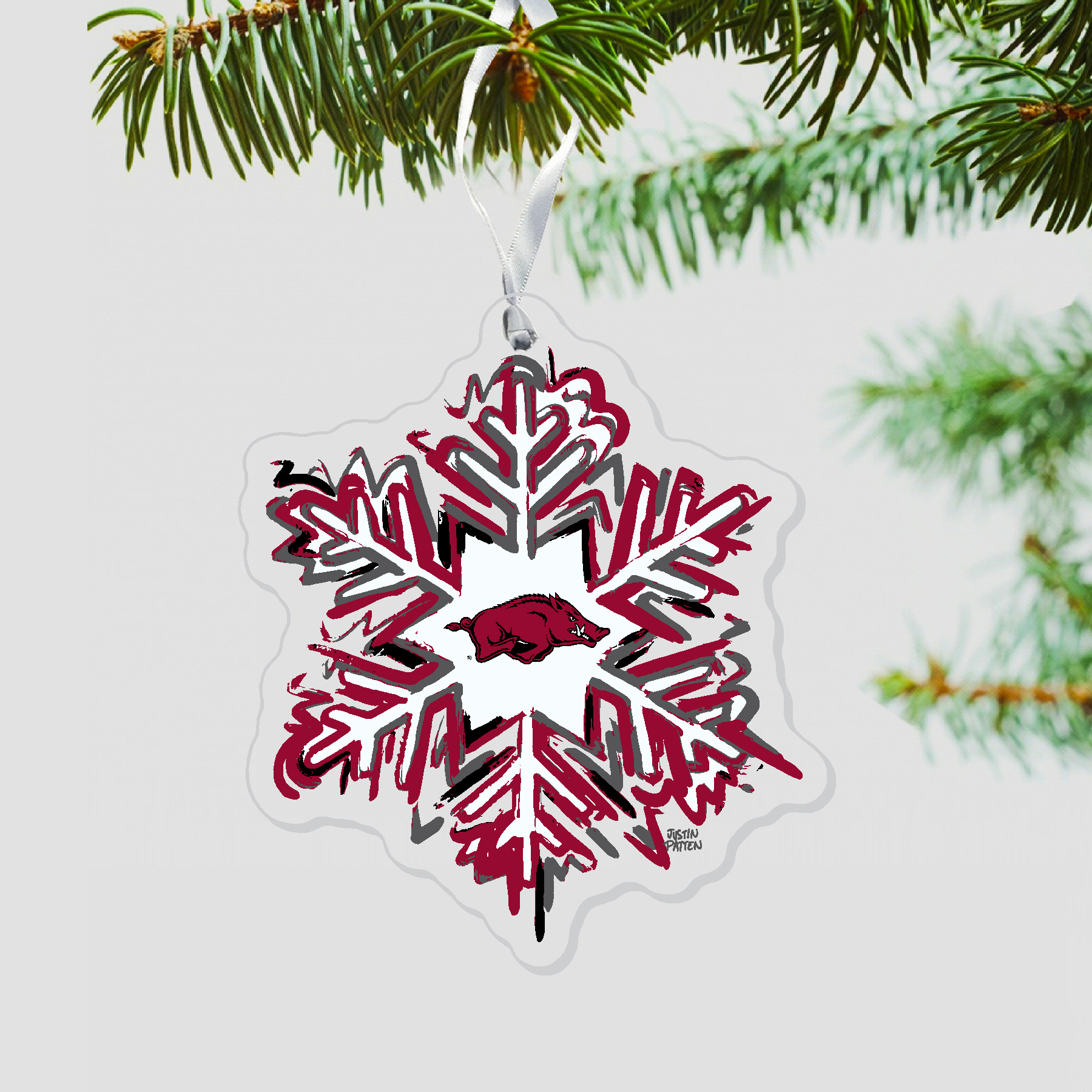 Arkansas Snowflake Ornament