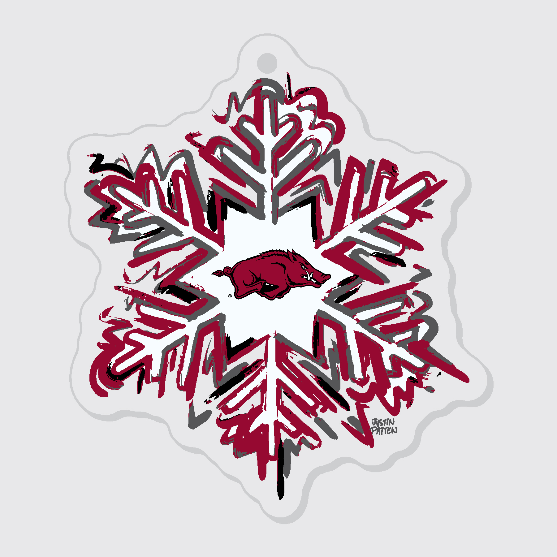 Arkansas Snowflake Ornament