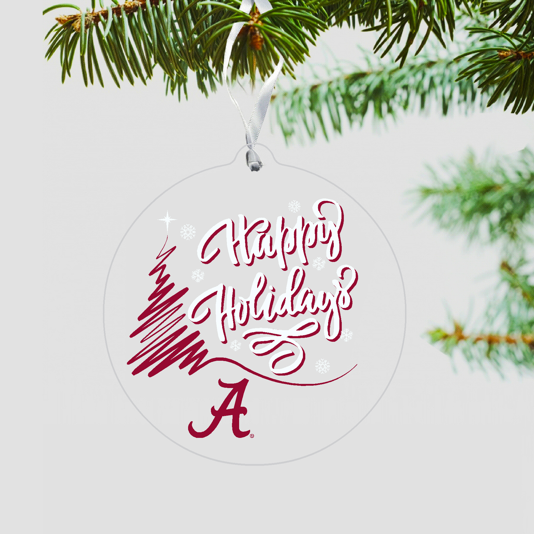 Alabama Happy Holiday Ornament