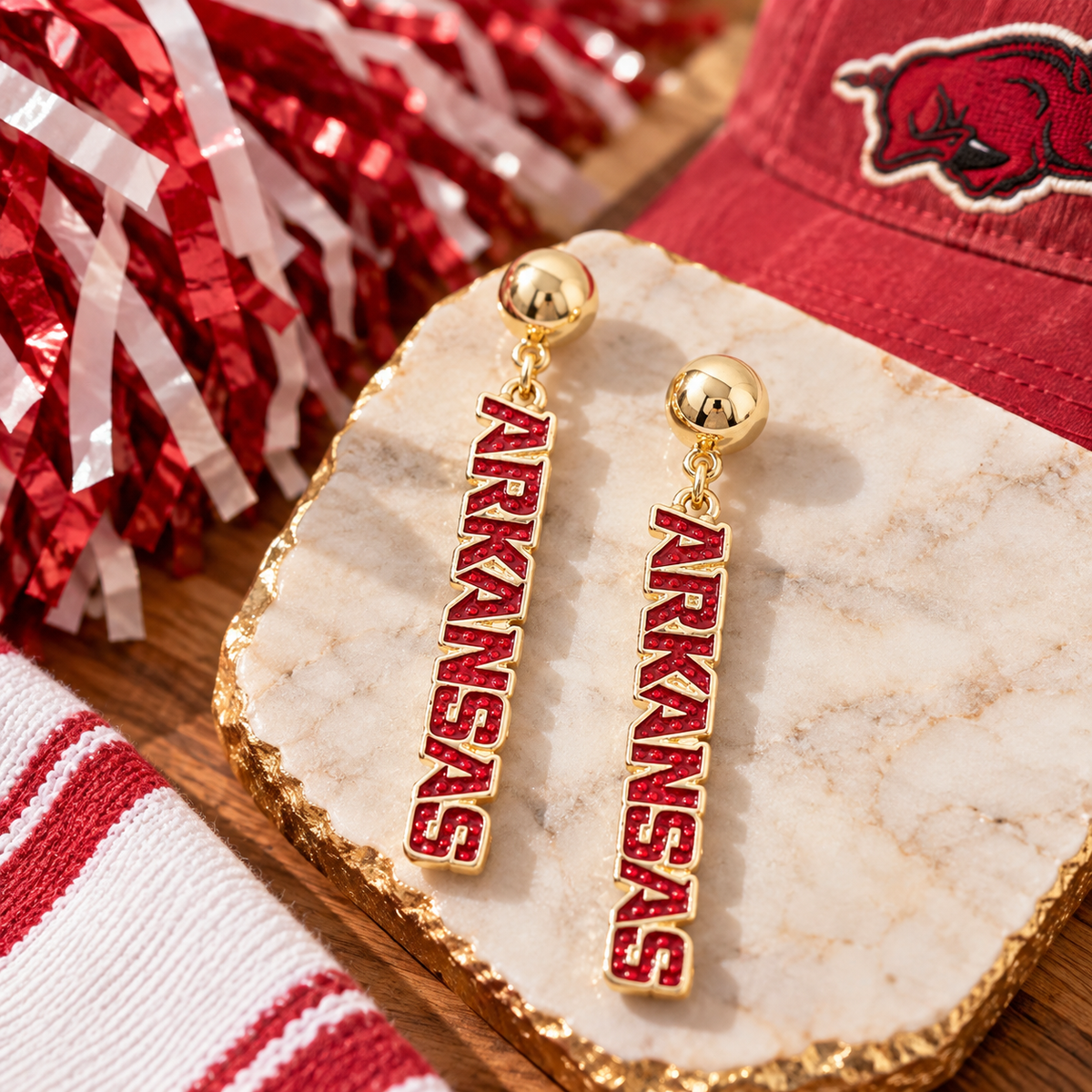 Arkansas Pave Earrings