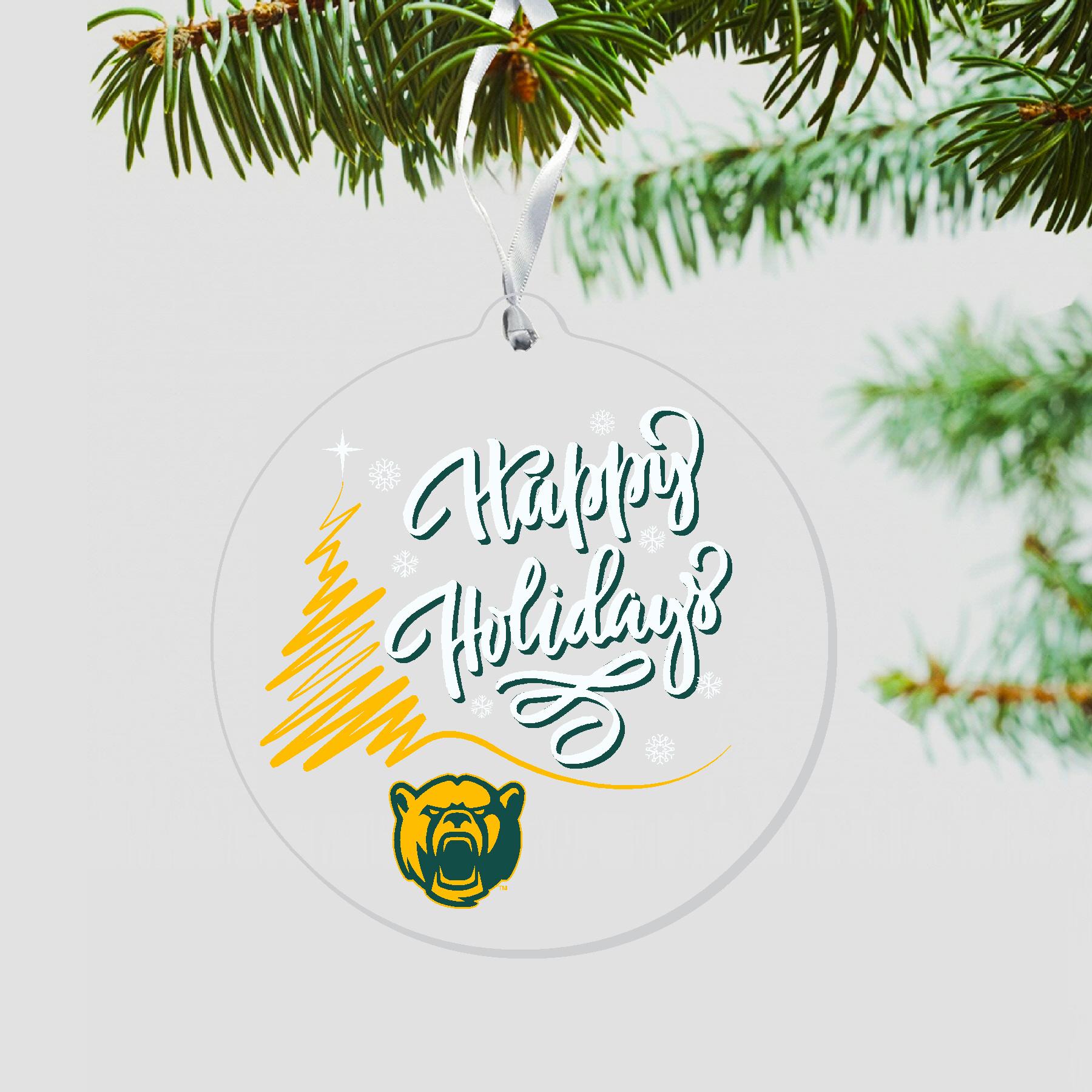Baylor Happy Holiday Ornament