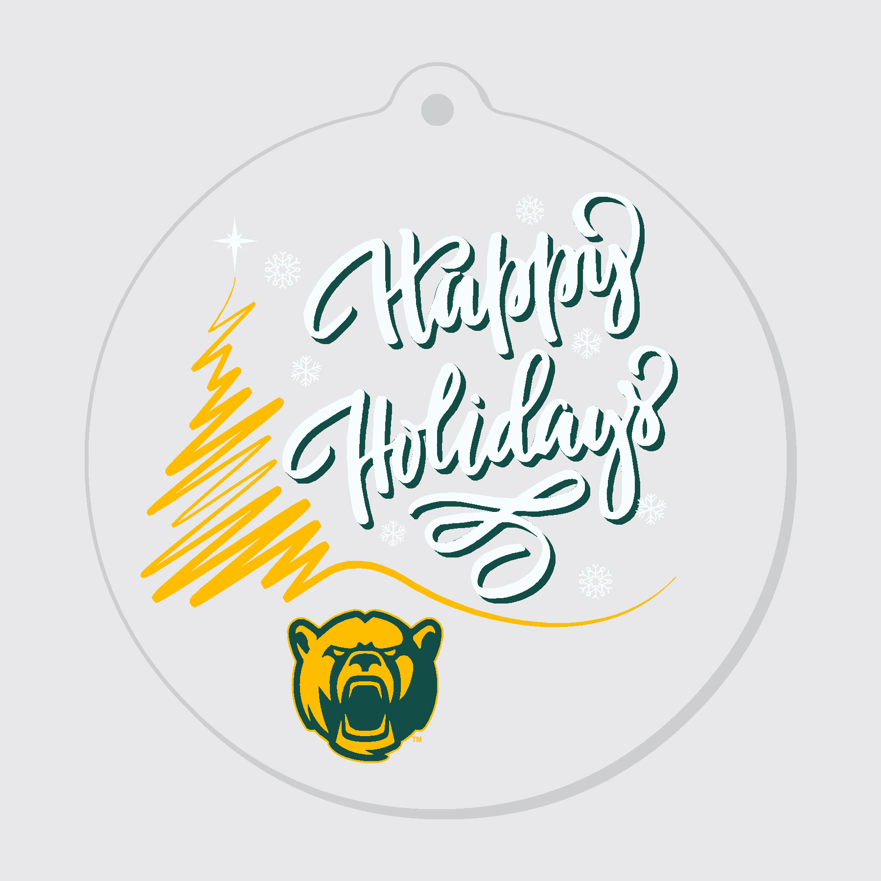 Baylor Happy Holiday Ornament