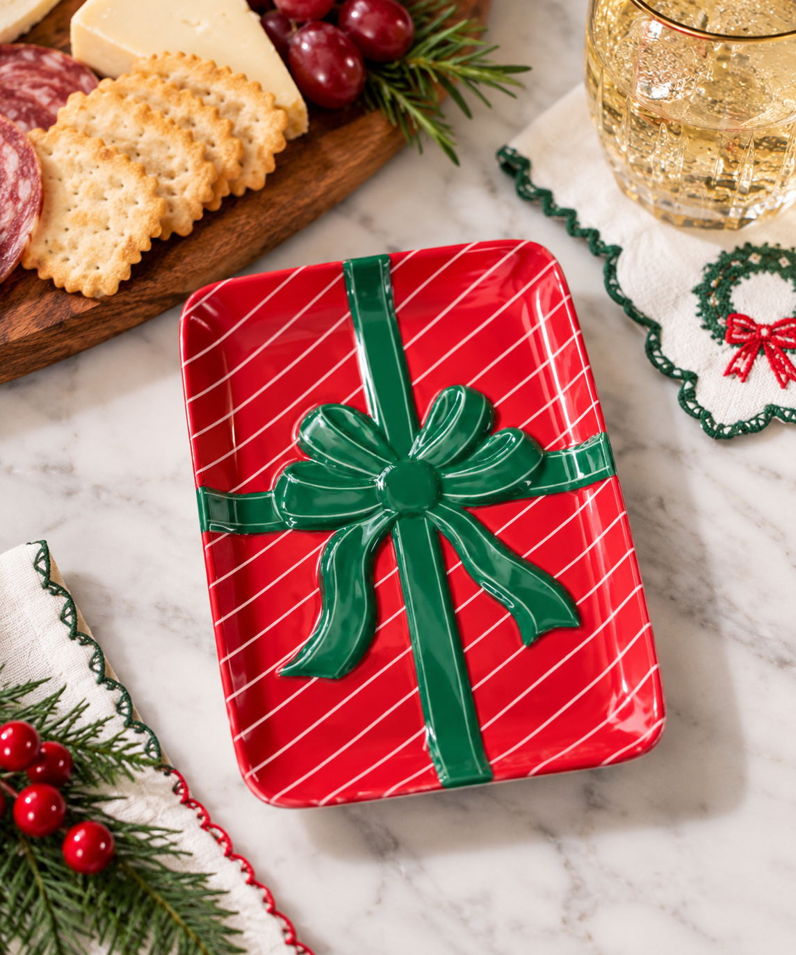 Christmas Present Appetizer Plate