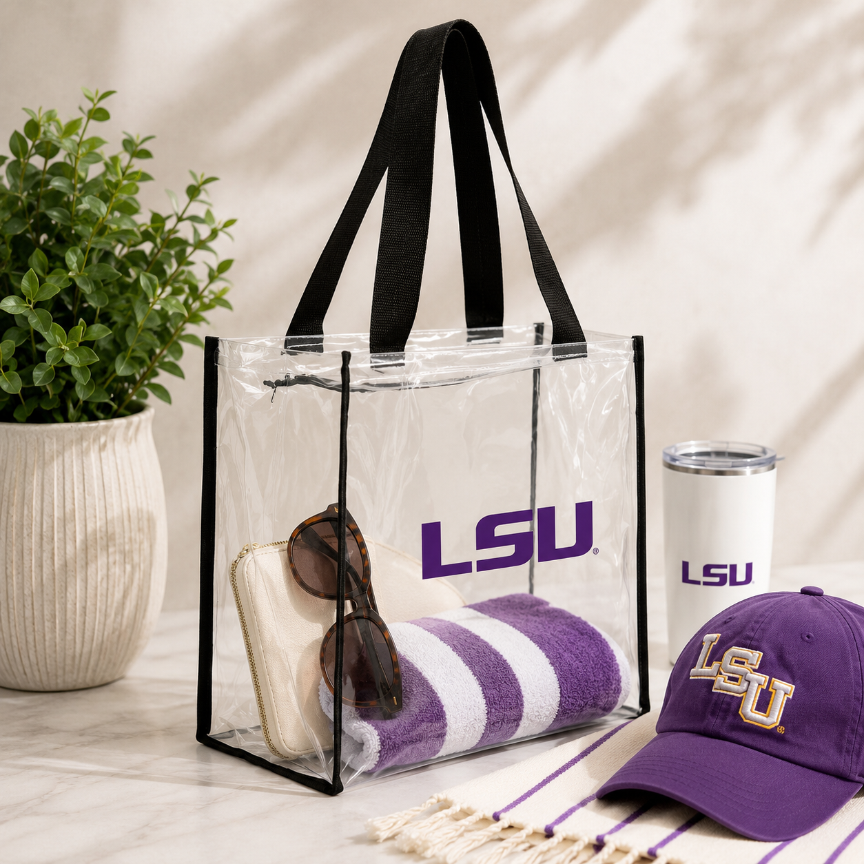 LSU Clear Stadium Tote Bag