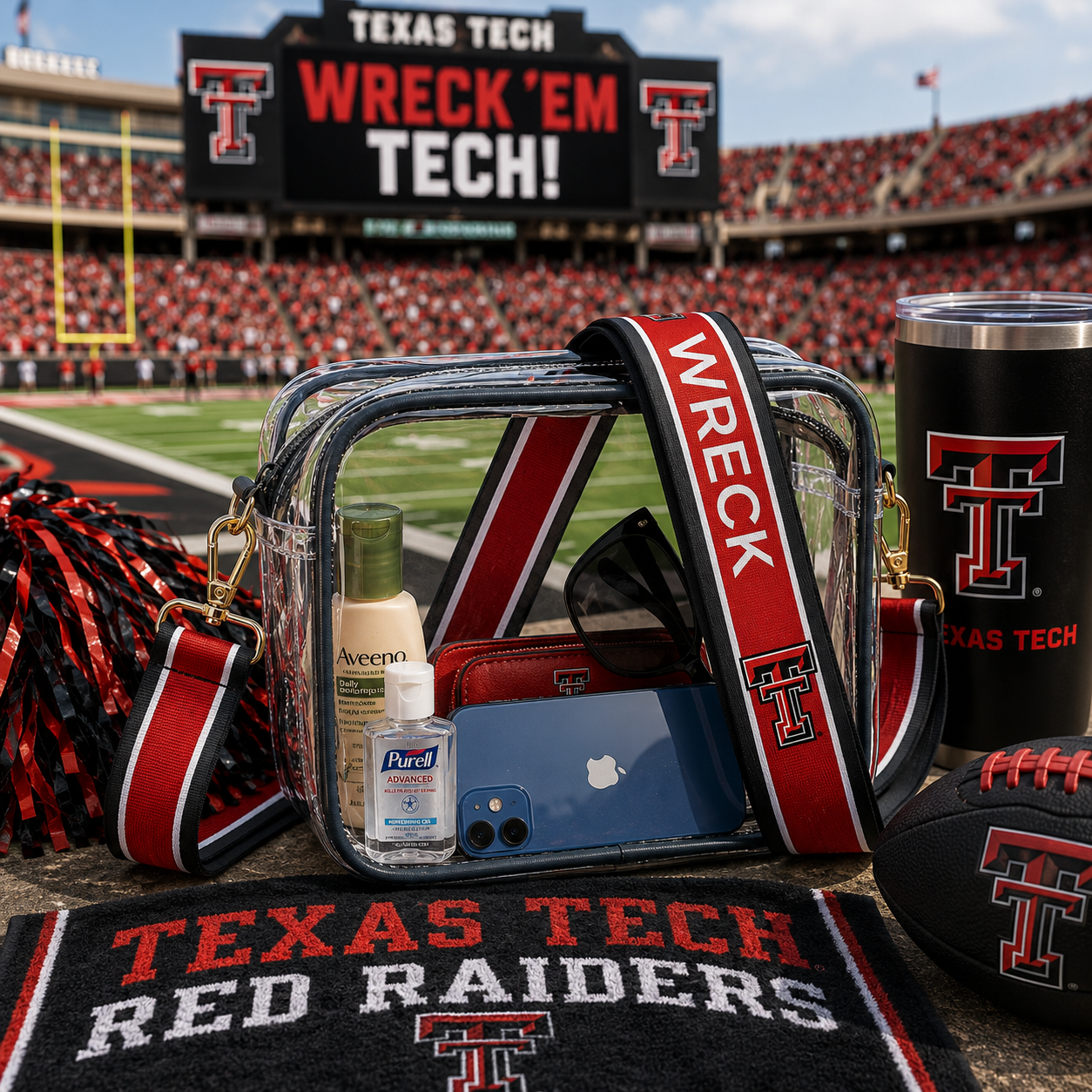 Texas Tech Clear Purse