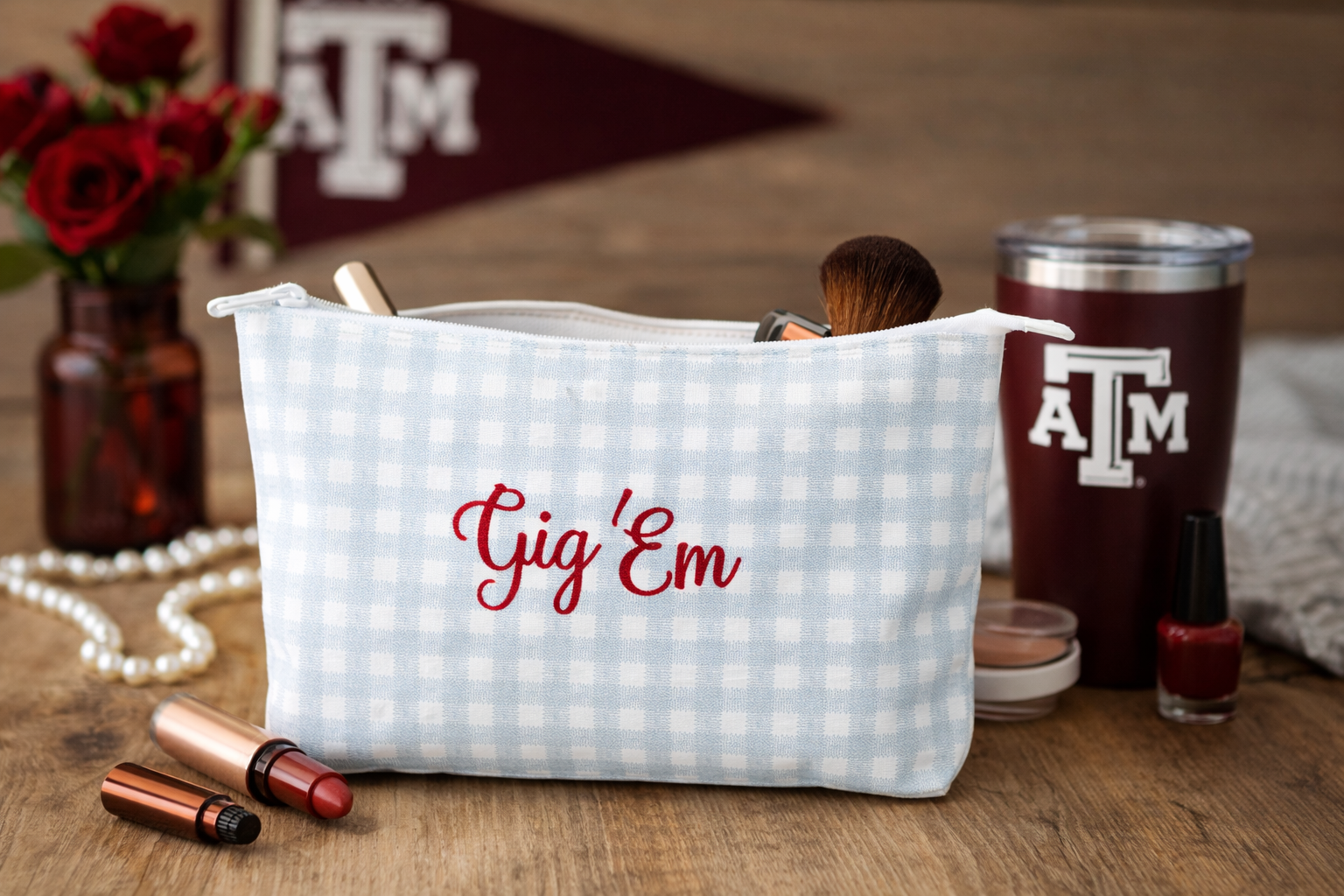 Texas A&M Zipper Pouch