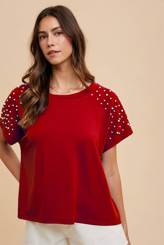 Crimson Pearl Top