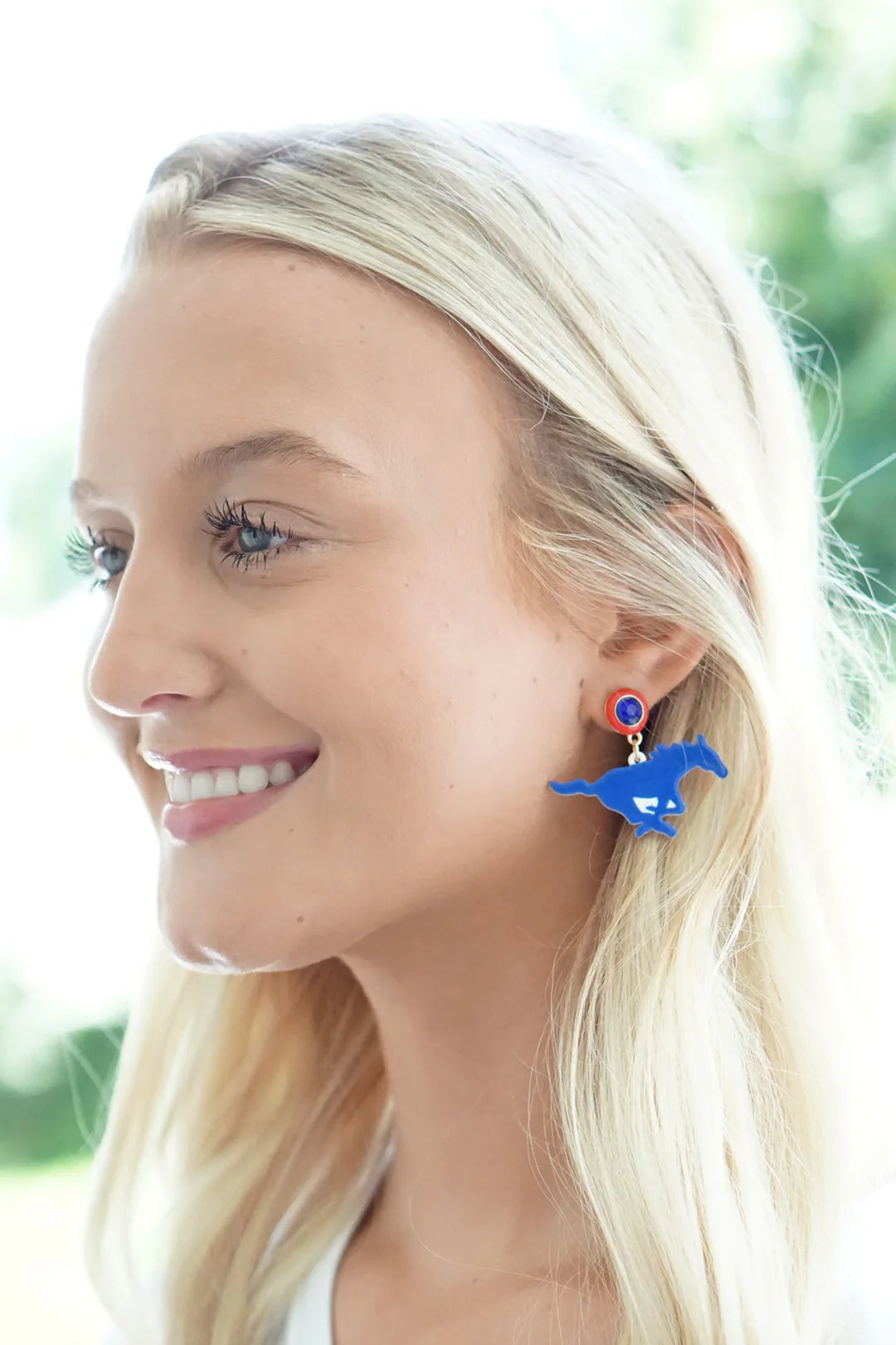 SMU Resin Mascot Earrings
