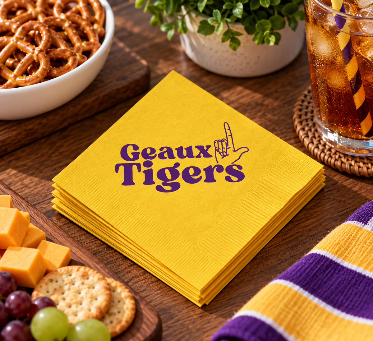 LSU Cocktail Napkins