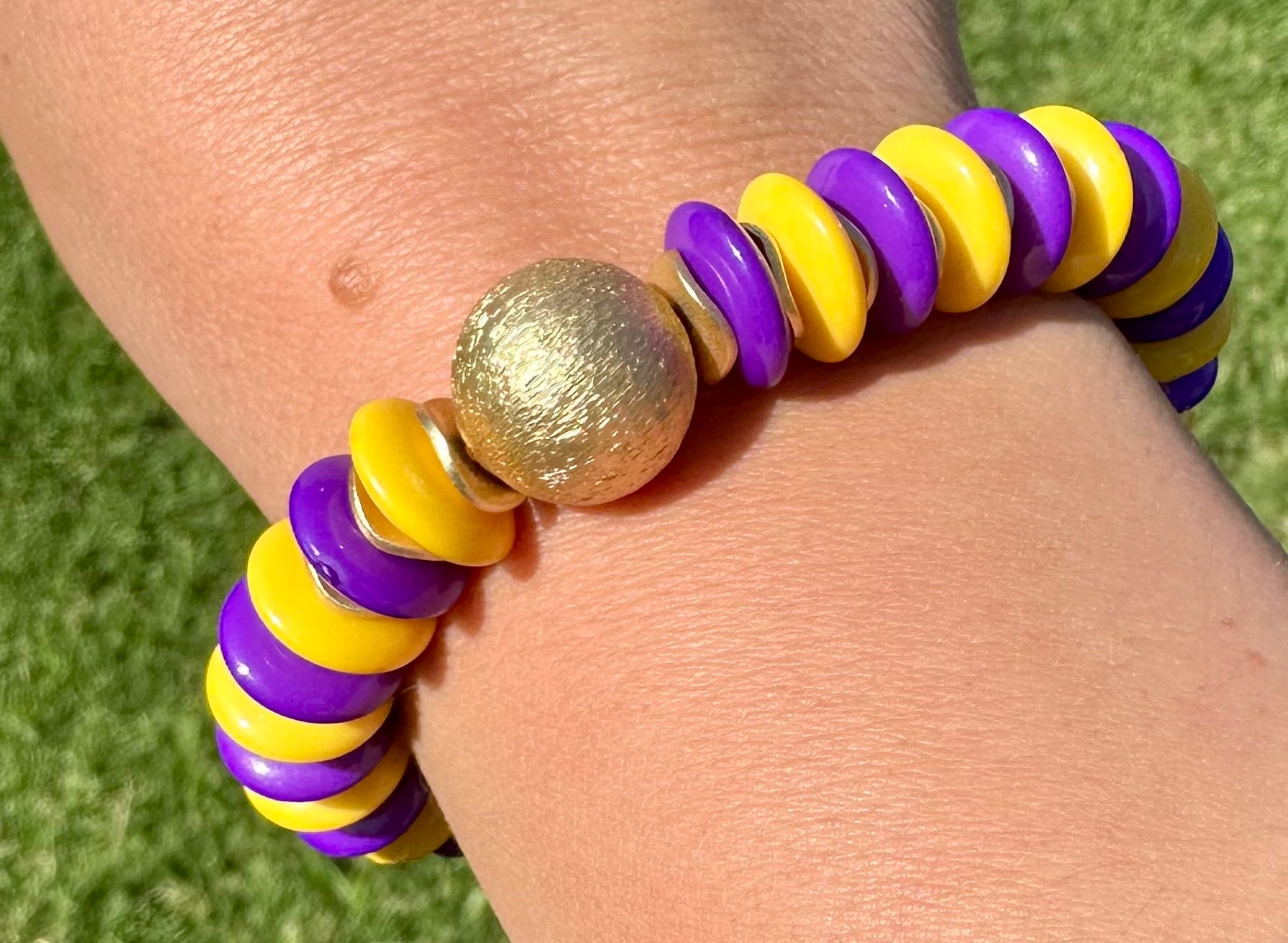 Chloe Bracelet Purple & Gold