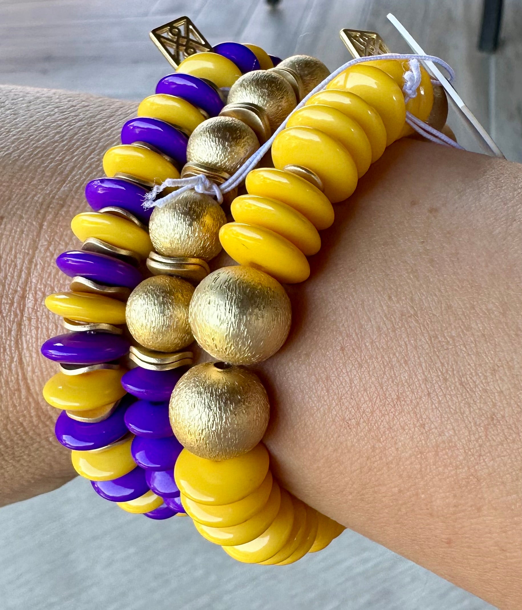 Chloe Bracelet Purple & Gold